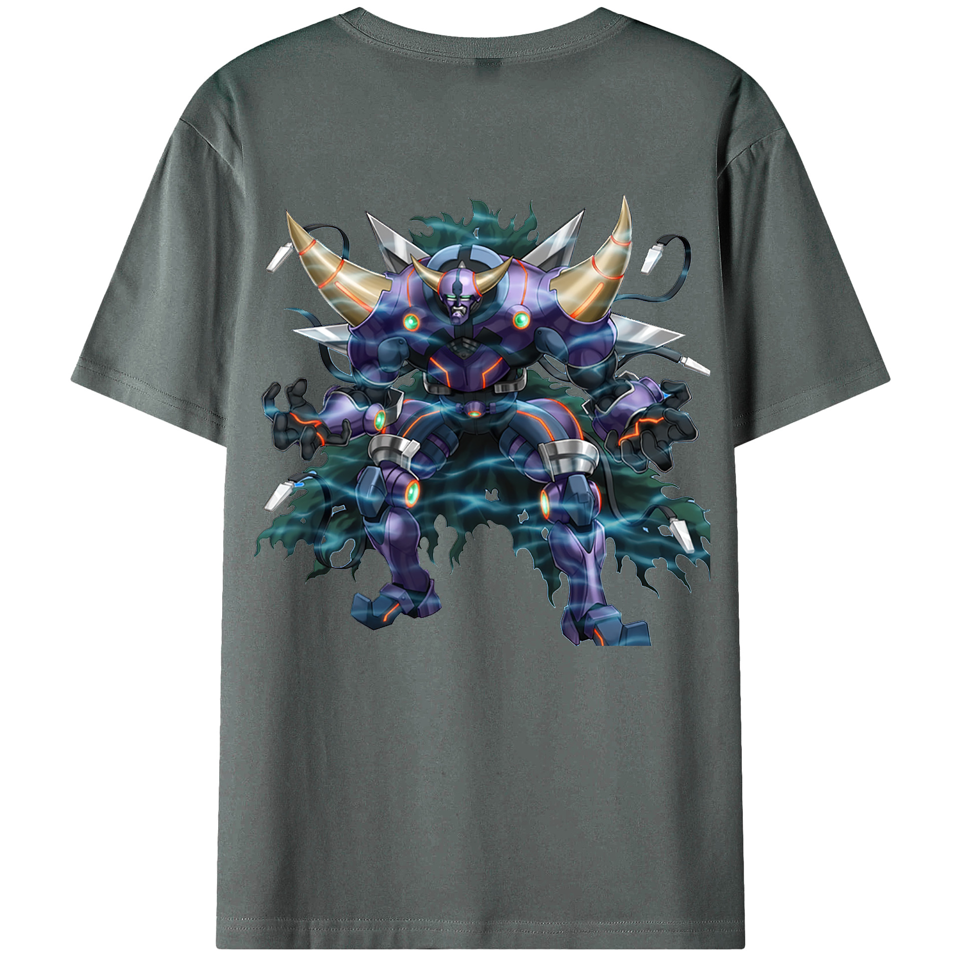 （画像用） 遊☆戯☆王 Yu-Gi-Oh! 綿100％ メンズ半袖Tシャツ（バックプリント） 通気性